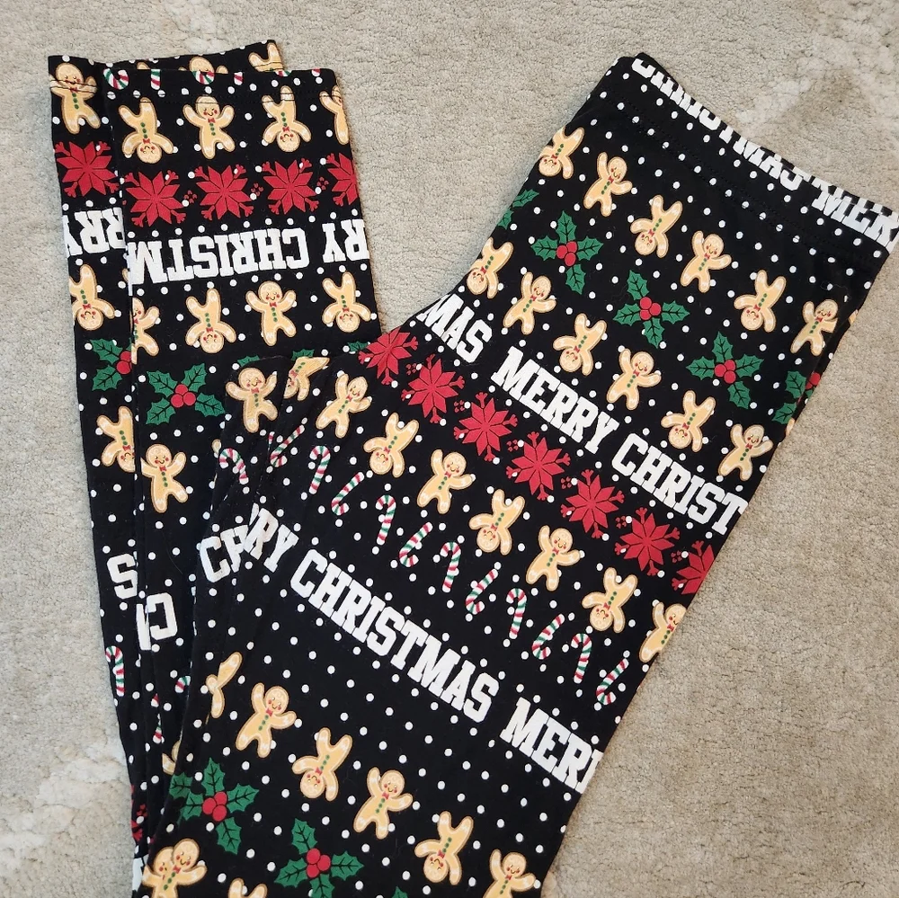 Christmas Kids Leggings XXL Holiday Time